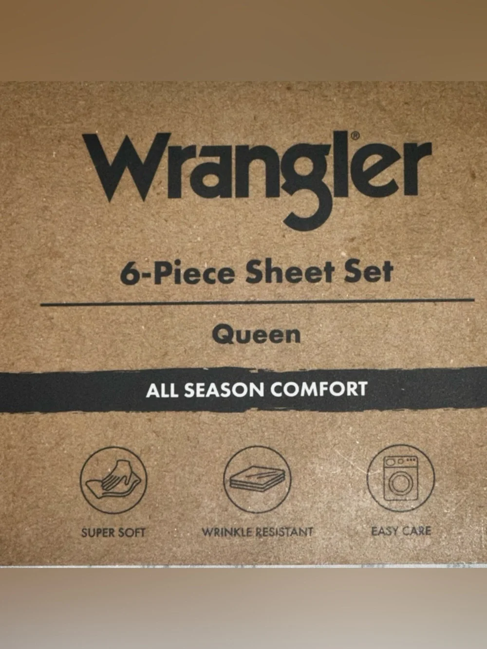 NEW Wrangler Horse Farm 6-Piece Blue Microfiber Queen Sheet Set